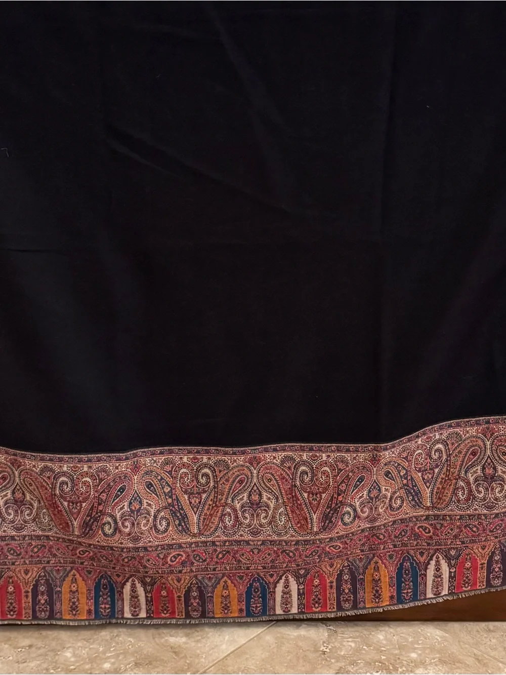 Black Paisley Kani Border Shawl - Women Accessories